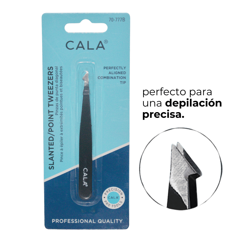 Pinza de Ceja punta diagonal en Blister Cala