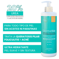 serum corporal urea ultra hidratante dermaskin, para todo tipo de piel, trata la queratosis pilar, foliculitis y acné