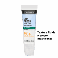 Protector Solar Facial Fluido Sin Color FPS50 Neutrógena