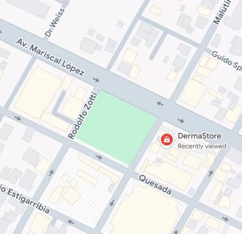 Mapa de ubicación de DermaStore en Villamorra Shopping, Asunción