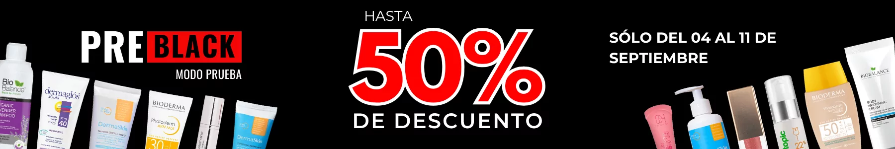 Descuento flash del 4 al 11 de septiembre: hasta 50% en toda la tienda